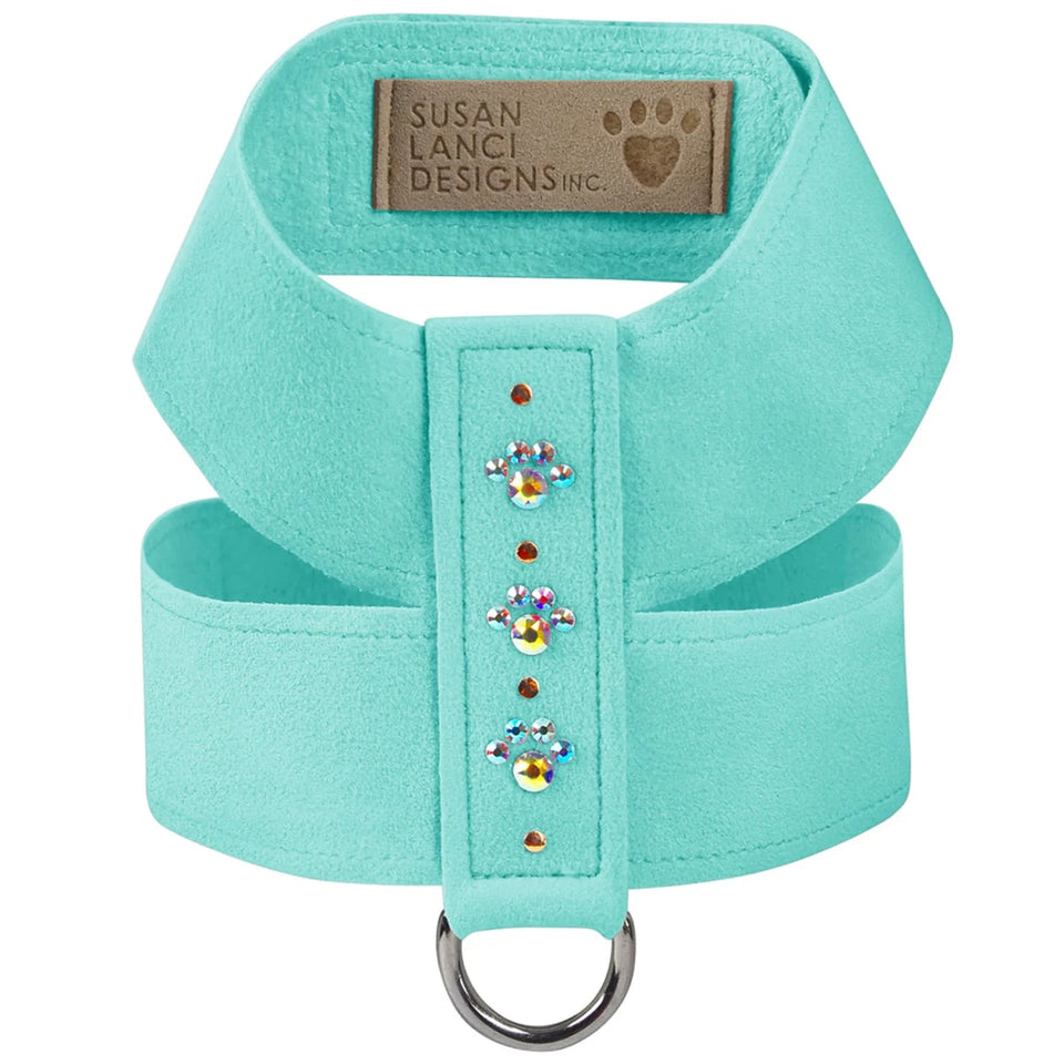Susan Lanci Designs Crystal Paws Tinkie Dog Harness, Tiffi blue/TC, view 35