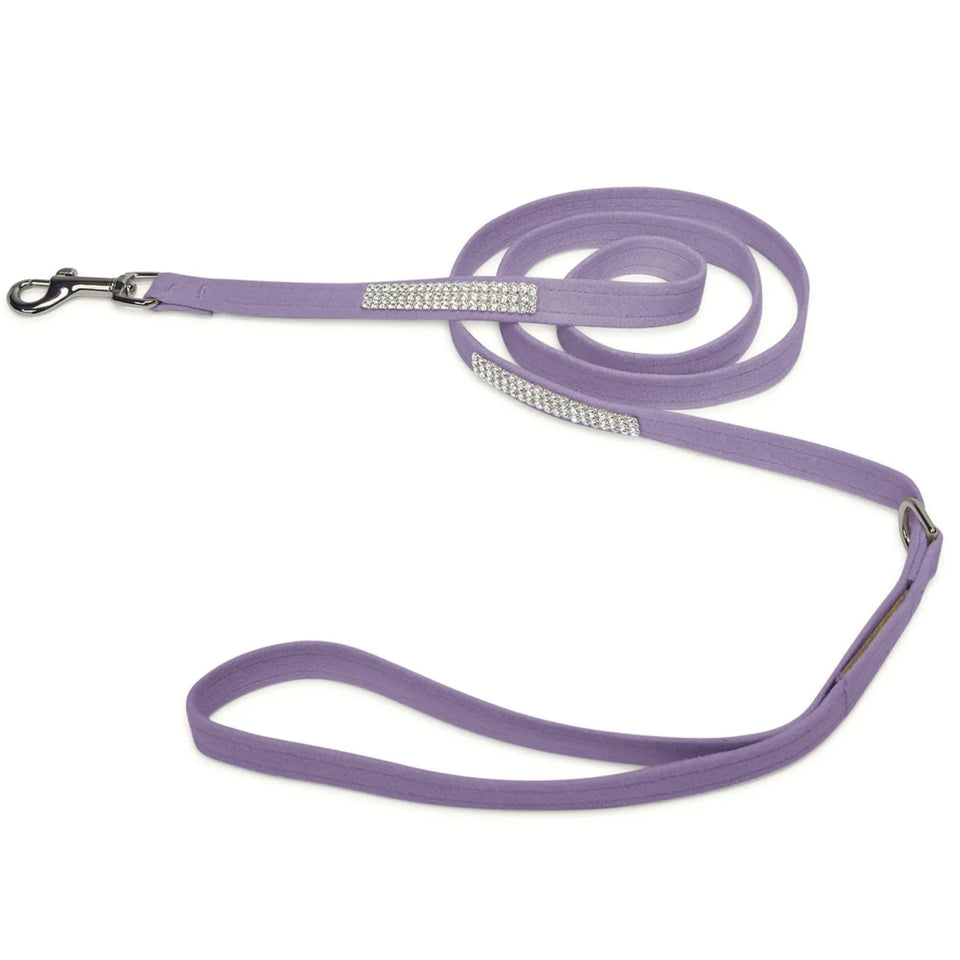 Susan Lanci Designs 3 Row Giltmore Crystals Dog Leash, Red/4 FT, view 3