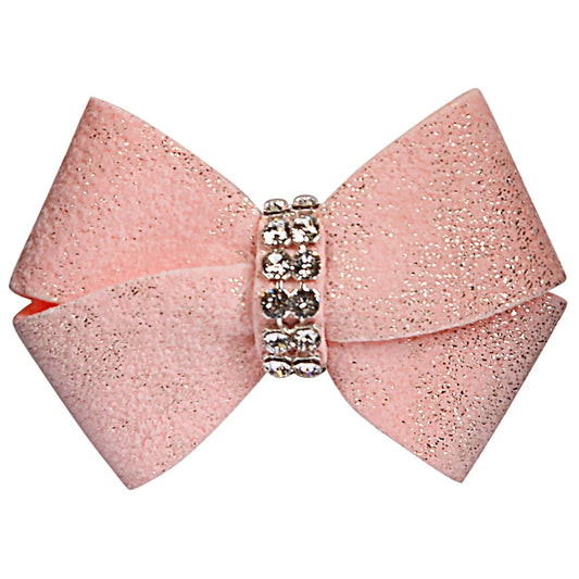 Susan Lanci Glitzerati Nouveau Bow - Shimmer Crystal Hair Bow for Small Dogs