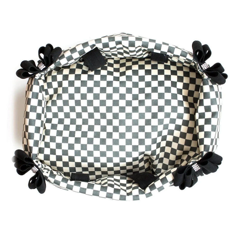 Susan Lanci Designs Black Double Nouveau Bow Luxury Carrier with, view 4