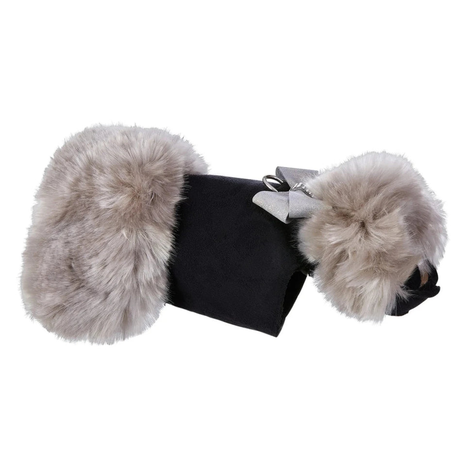 Susan Lanci Designs Platinum Glitzerati Nouveau Bow Silver Fox Faux, view 8
