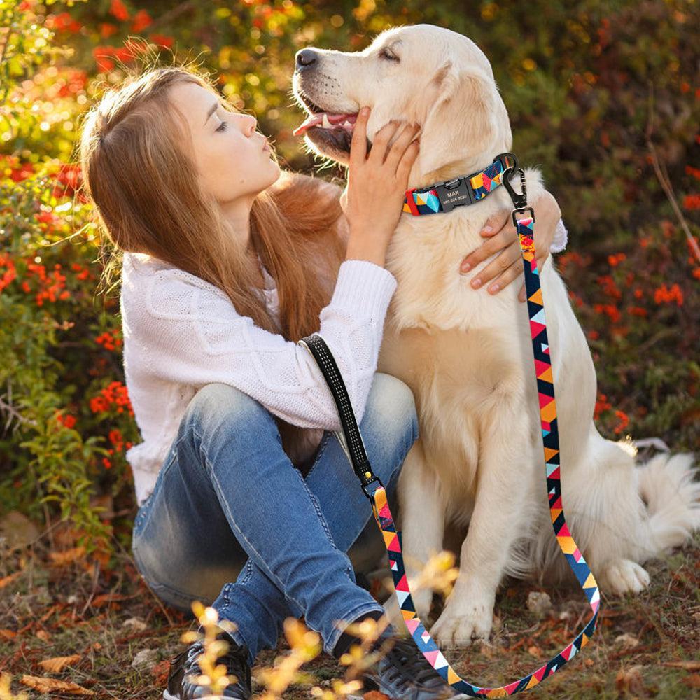 Patterned Dog Collar - Personalized with ID Tag - Pets Perfect