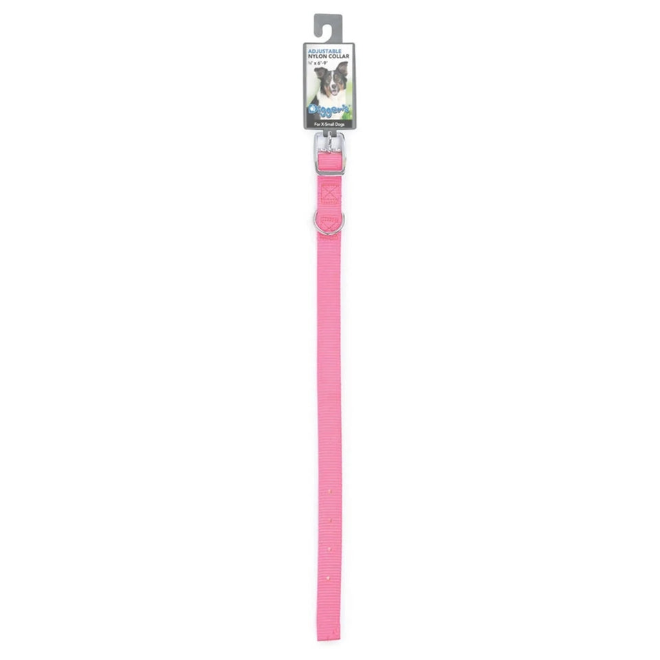 DGR 5/8 in Nylon Dog Collar 10 in Pink - Pets Perfect