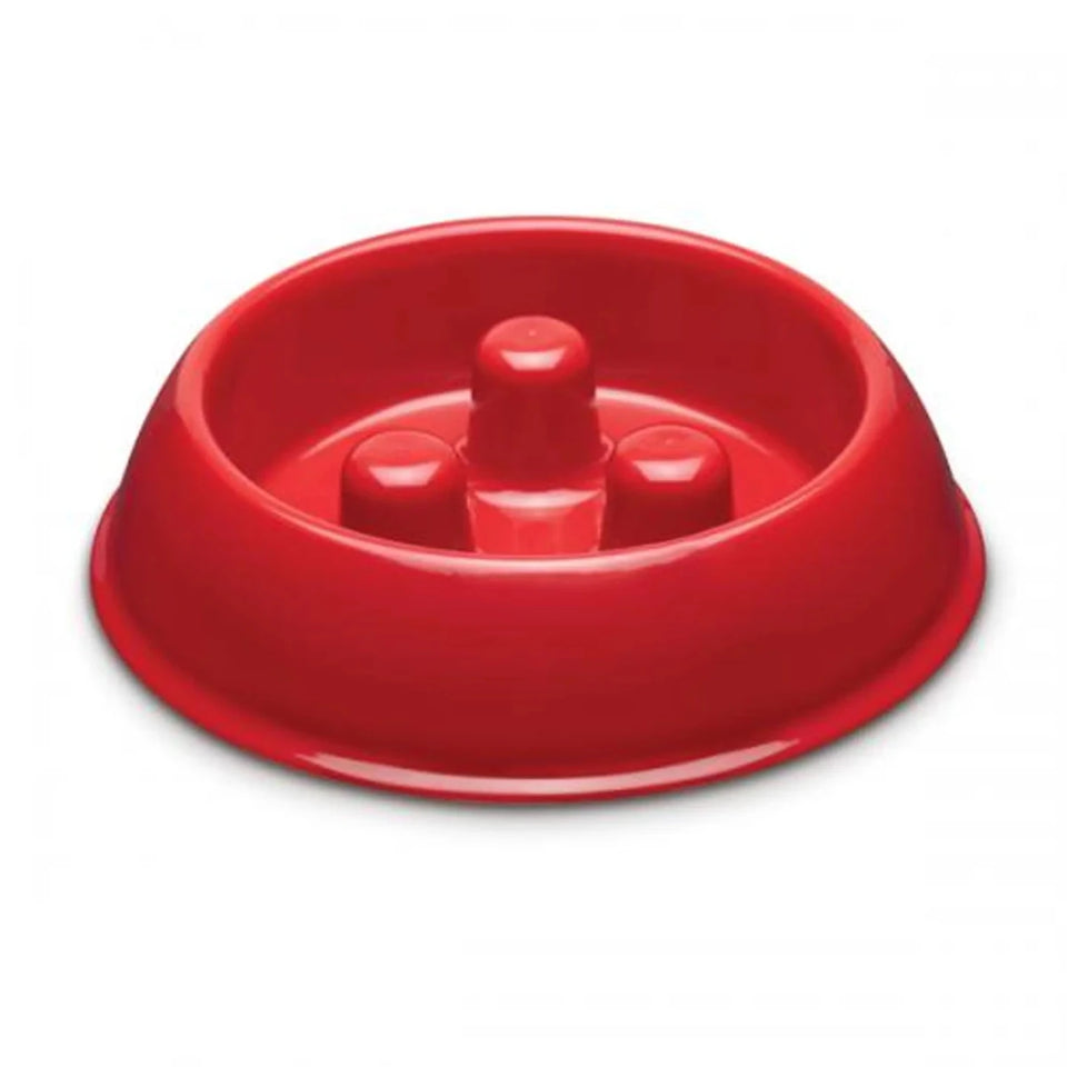 PS Plastic Slow-Feeder Bowl 40 oz Blue, view 3