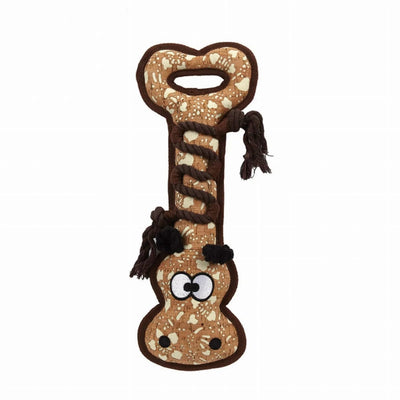 Zanies Corkie Friends Tough Tugger Dog Toy - Black & Brown, 1