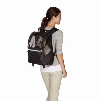 CR On the Go Rolling Backpack Blk - Pets Perfect