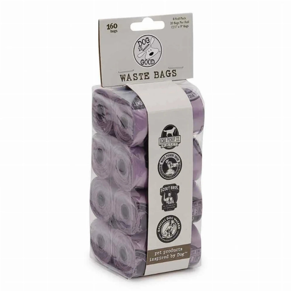 Dog is Good Waste Bags 160 ct - Green & Purple, view 3