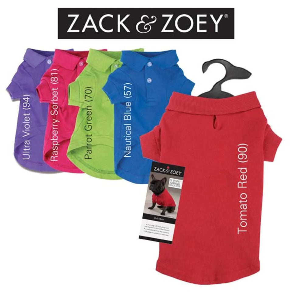 Zack & Zoey Polo Shirt, Purple/XSMALL, view 5