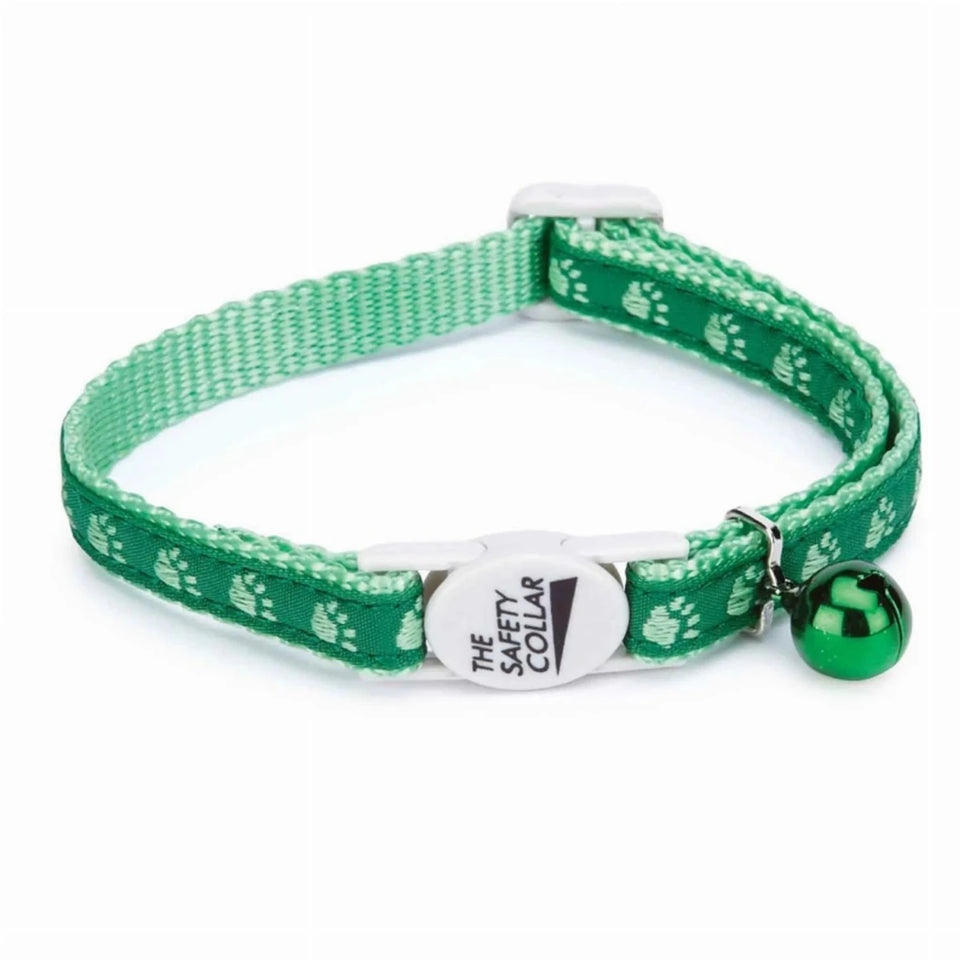 Meow Town Two-Tone Pawprint Cat Collar - 5 Colors, view 9