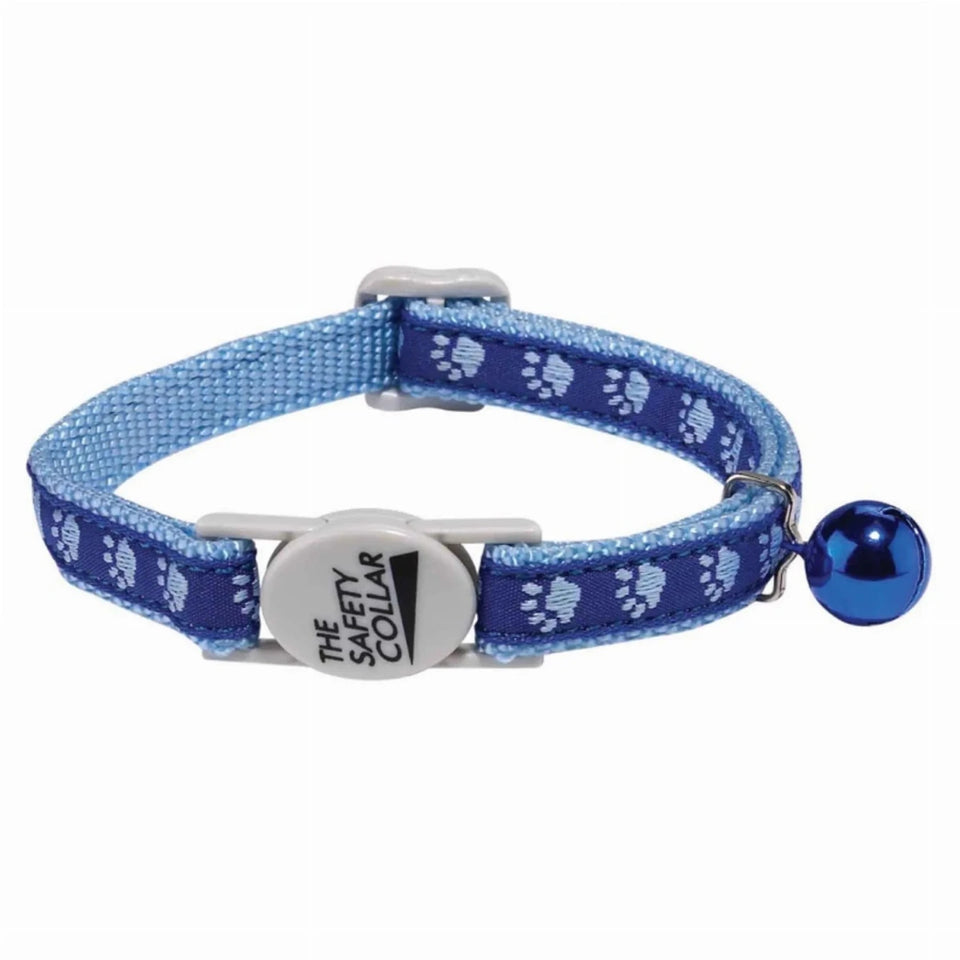 Meow Town Two-Tone Pawprint Cat Collar - 5 Colors, Green/1, view 3