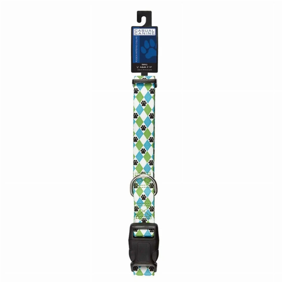 CC Patterns Dog Collar Argyle 10-16 in Blue, view 8