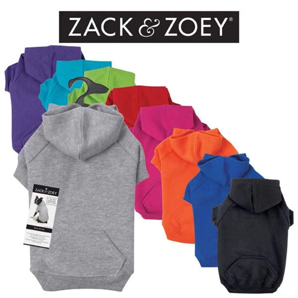 Zack & Zoey Basic Dog Hoodie - Poly/Cotton Sweatshirt, Green/SMALL, view 8