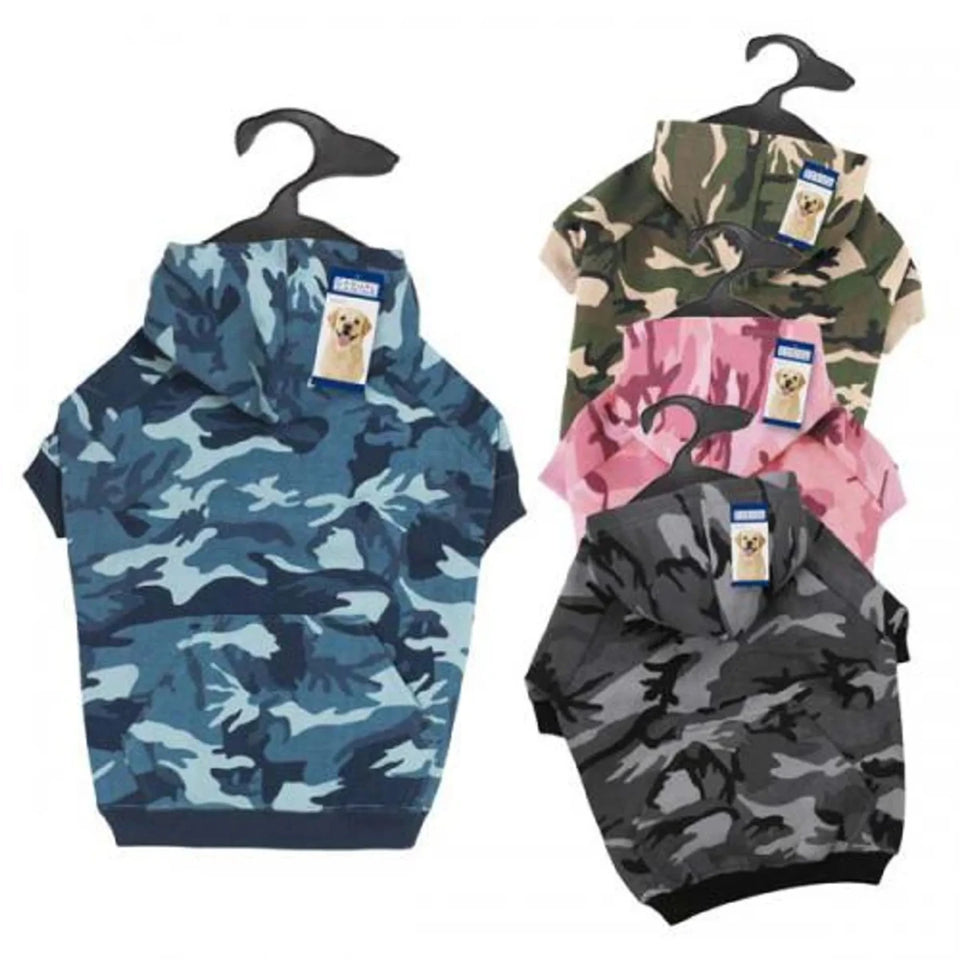 Casual Canine Camo Hoodie - Dog Sweatshirt, Pink/SMALL, view 4