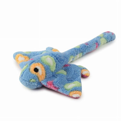 Zanies Sea Charmer Stingray Plush Dog Toy - Blue, Orange & Pink, 1