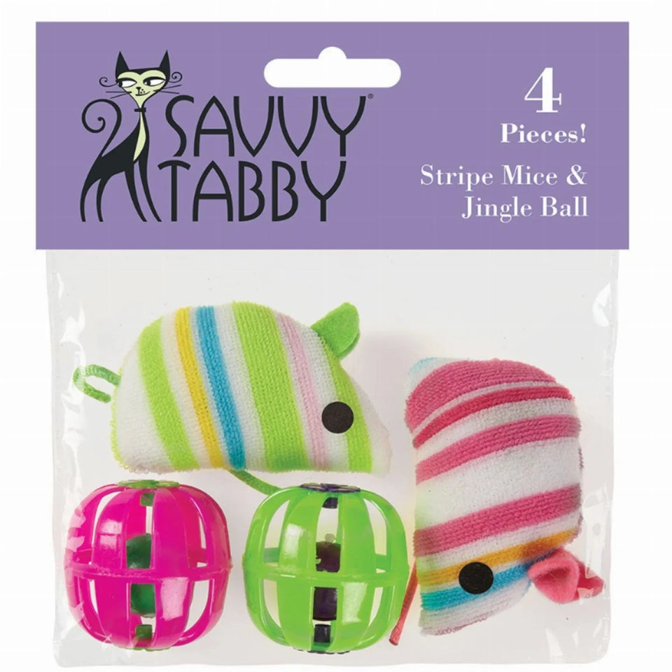 ST Stripe Mice & Jingle Ball 4 ct, view 2