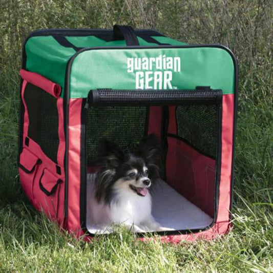 Guardian Gear Collapsible Dog Crate - Portable Soft-Sided Travel Kennel with Mesh Panels