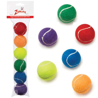ZA Puppy Pride Mini Tennis Ball 6 ct