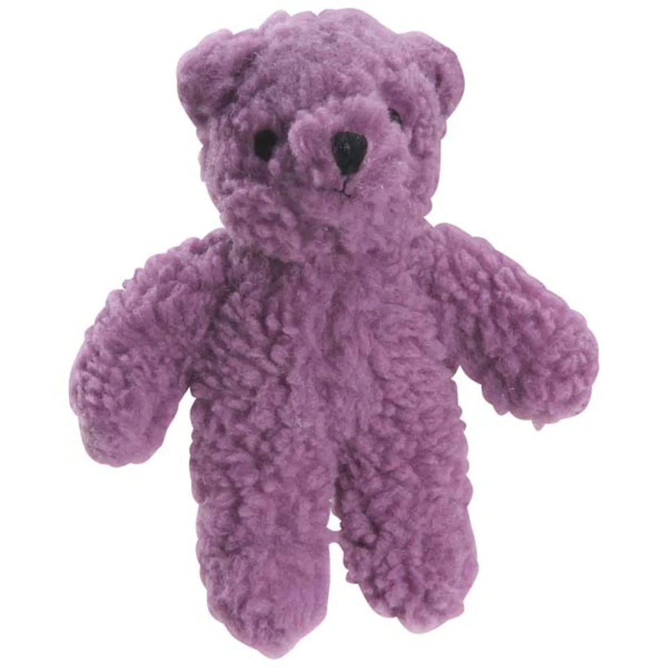 Zanies Berber Bear Plush Dog Toy 8.5 in - Blue, Purple, Red & Yellow, view 7
