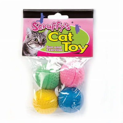 SFY Kitty Sponge Balls 4 ct