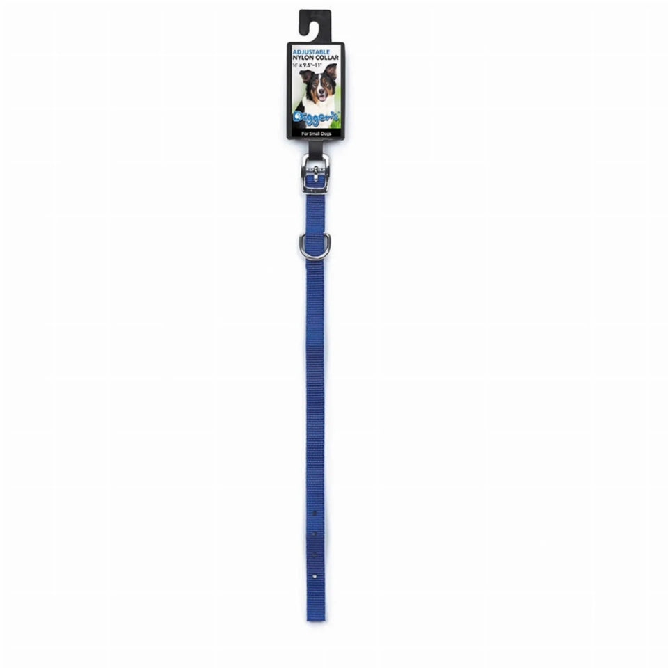 Diggers 1/2 in Nylon Dog Collar 16 in Blue - Pets Perfect