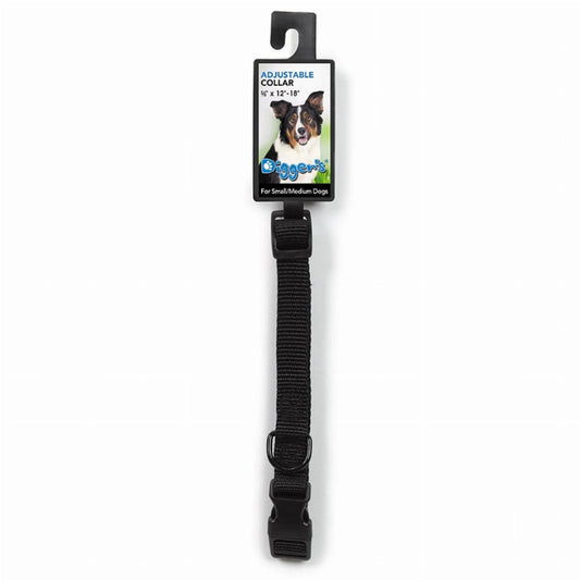 DGR 5/8in Adjustable Collar Black - Pets Perfect