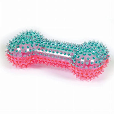 Play365 Squeaky Spike Bone Dog Toy - Blue & Orange, 1