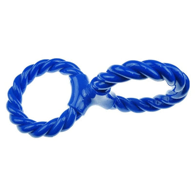 IF TPR/Rope Double Ring Twist Tug Blue