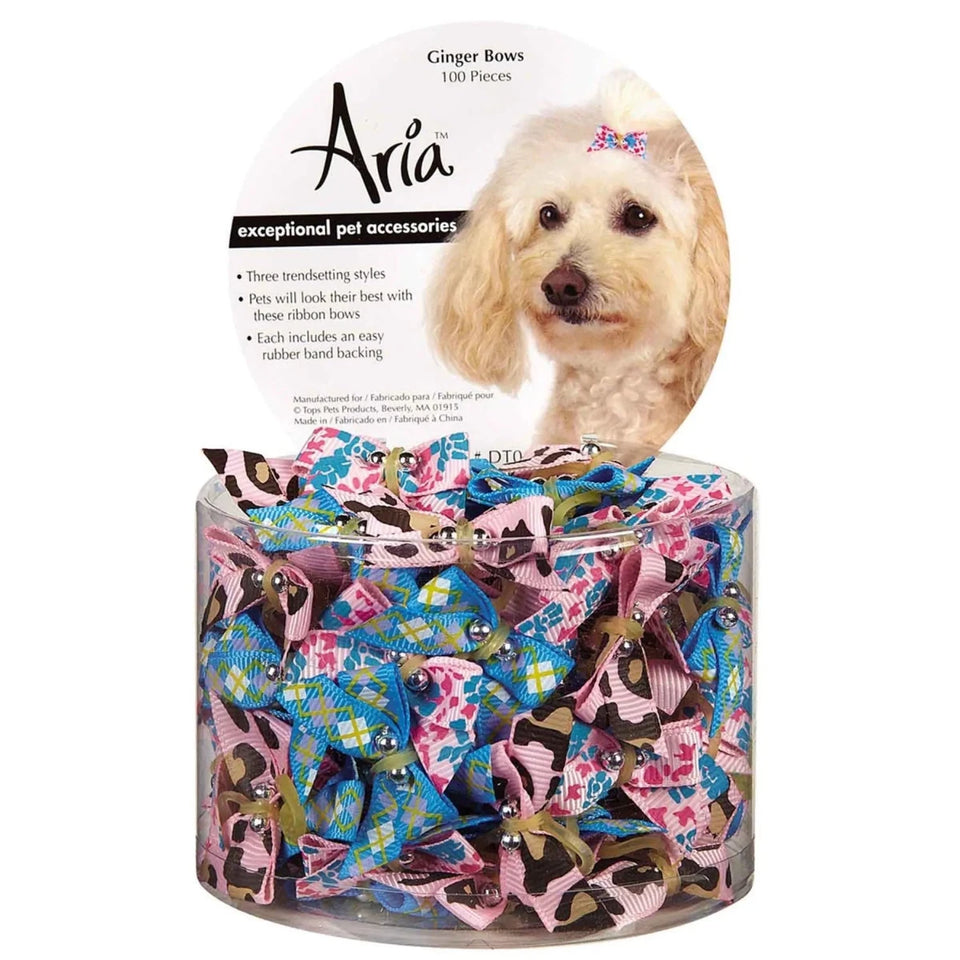 AR Ginger Bow Canister 100Pc - Pets Perfect