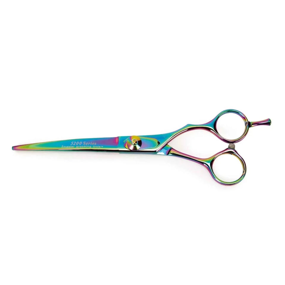 MG 5200 Rainbow Shears Curved 6.5 in - Pets Perfect