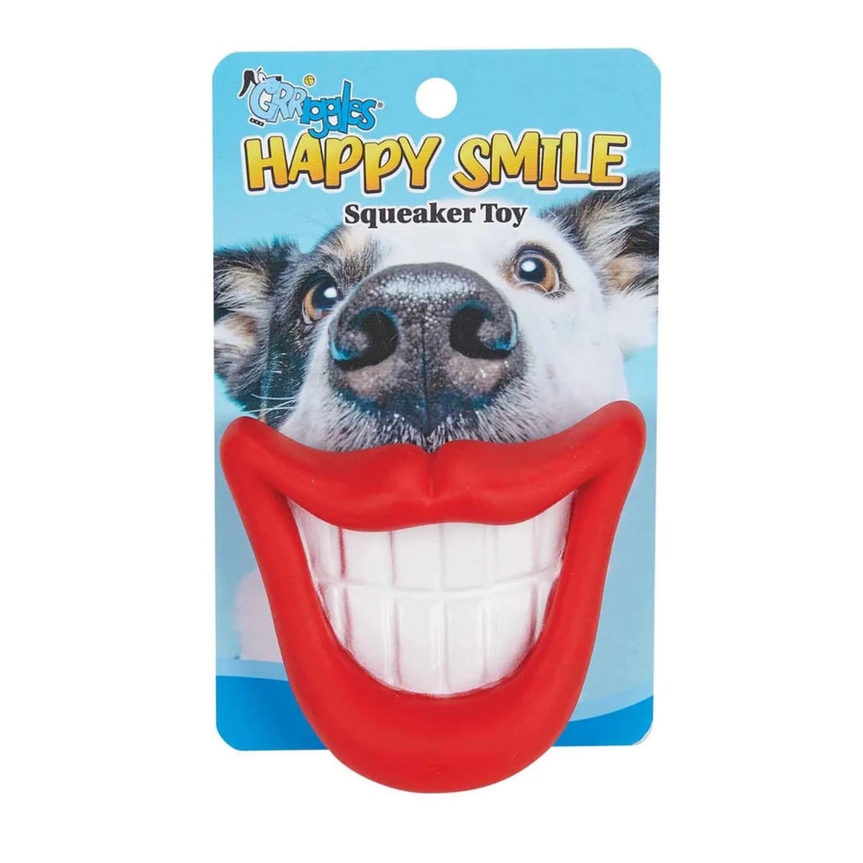 Grriggles Happy Smile Squeaker Dog Toy - Pets Perfect