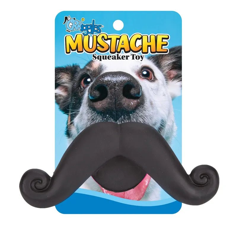 Grriggles Mustache Squeaker Dog Toy - Pets Perfect