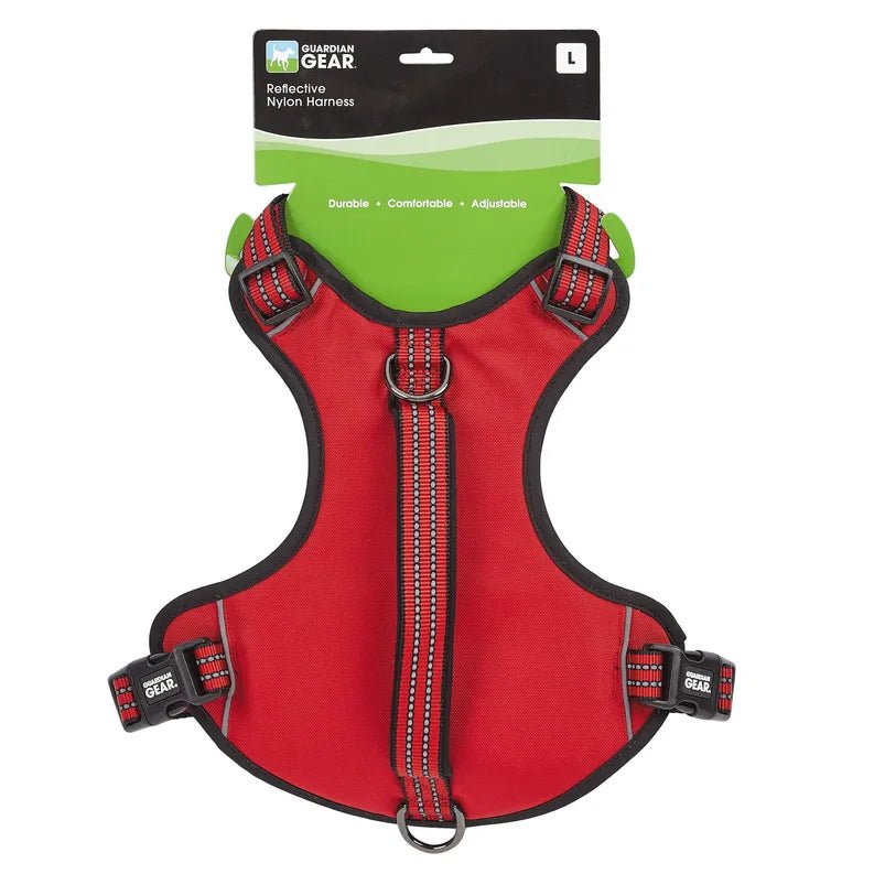 GG Reflective Nylon Harness M Red - Pets Perfect