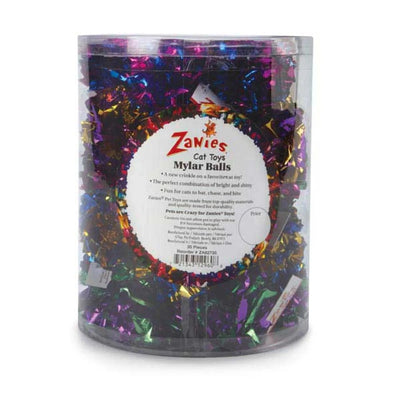 ZA Mylar Ball Cat Canister 35Pc - Pets Perfect
