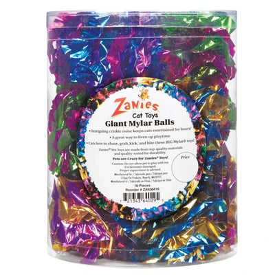 ZA Giant Mylar Ball Canister 16Pc - Pets Perfect