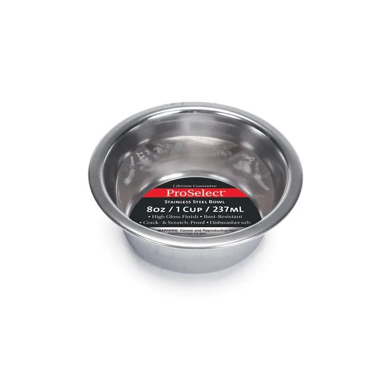 PS Heavy SS Dish Mirror Finish 8 oz - Pets Perfect