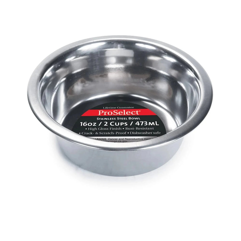 PS Heavy SS Dish Mirror Finish 16 oz - Pets Perfect