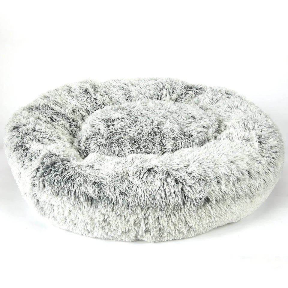 SP Plush Cuddler Bed Blk/Wht M/Large - Pets Perfect