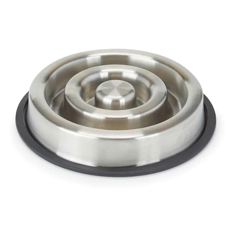 Proselect Heavy Duty Stainless Steel Slow Feeder Dog Bowl Small
