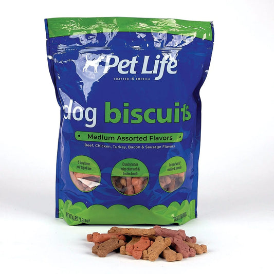 Pet Life Medium Assorted Biscuits - Vitamin Fortified Dog Treats