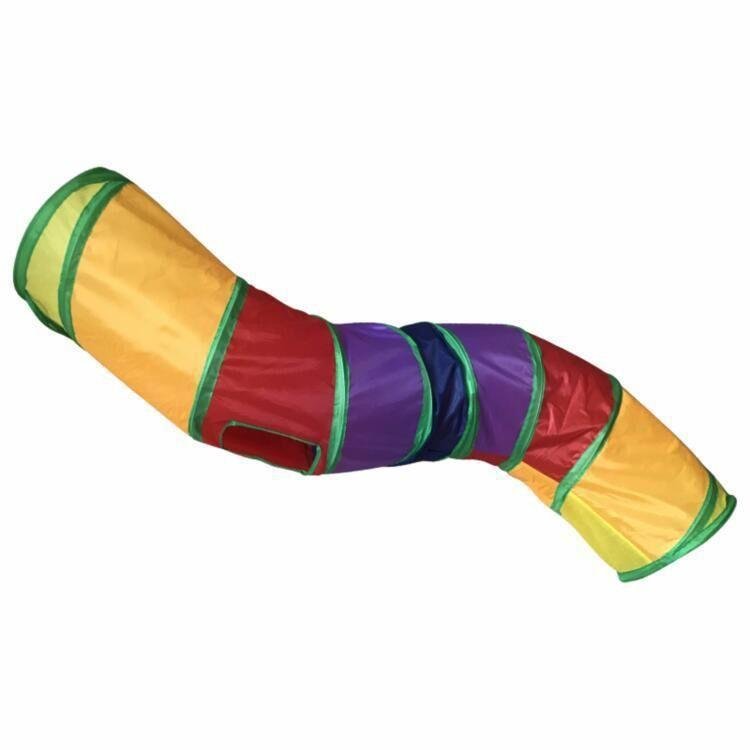 Foldable S - Shaped Cat Tunnel - The Ultimate Play Haven For Your Feline Friend! - Pets Perfect
