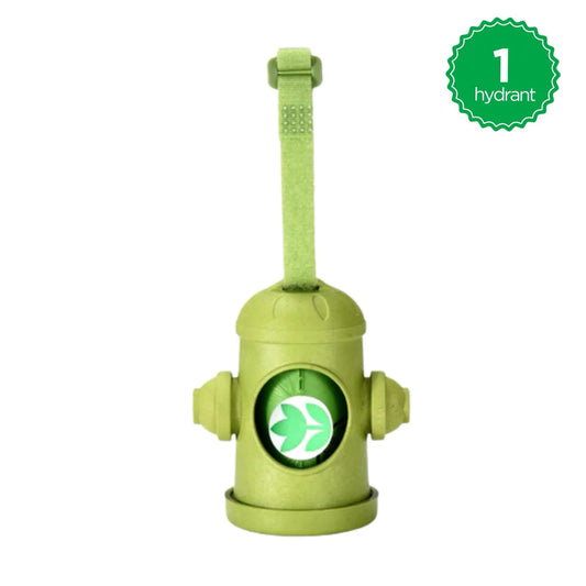 The Original Poop Bags Hydrant Dispenser - Fire Hydrant Leash Attachment - Includes 15 Bags