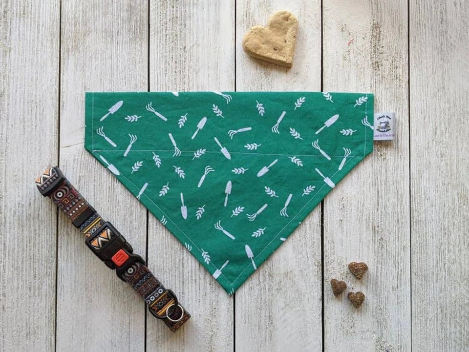 Over-The-Dog Collar Dog Bandana, Handmade Slide-On, 26 Prints, SMALL/1, view 22
