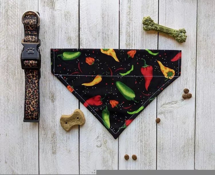 Over-The-Dog Collar Dog Bandana, Handmade Slide-On, 26 Prints, XSMALL/1, view 56