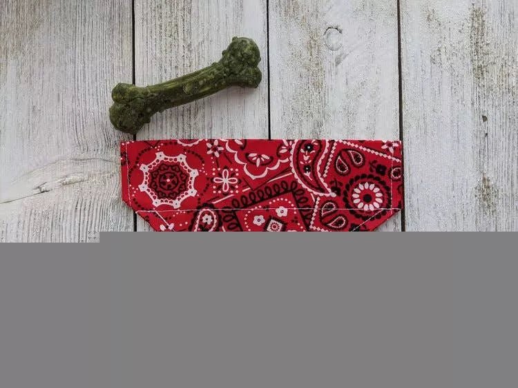 Over-The-Dog Collar Dog Bandana, Handmade Slide-On, 26 Prints, SMALL/1, view 82