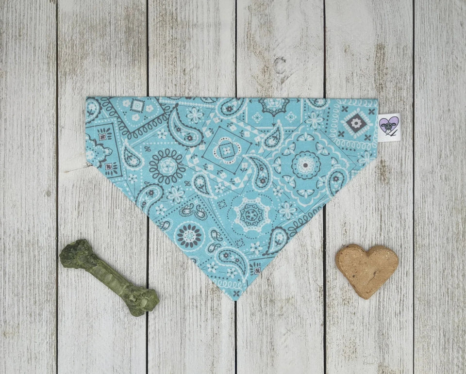 Over-The-Dog Collar Dog Bandana, Handmade Slide-On, 26 Prints, LARGE/1, view 89