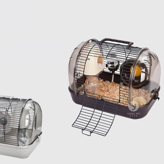 Japanese Elegance: Transparent Base Luxury Hamster Cage.