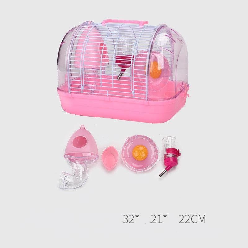 Hamster Cage with Transparent Base & Accessories - Pets Perfect