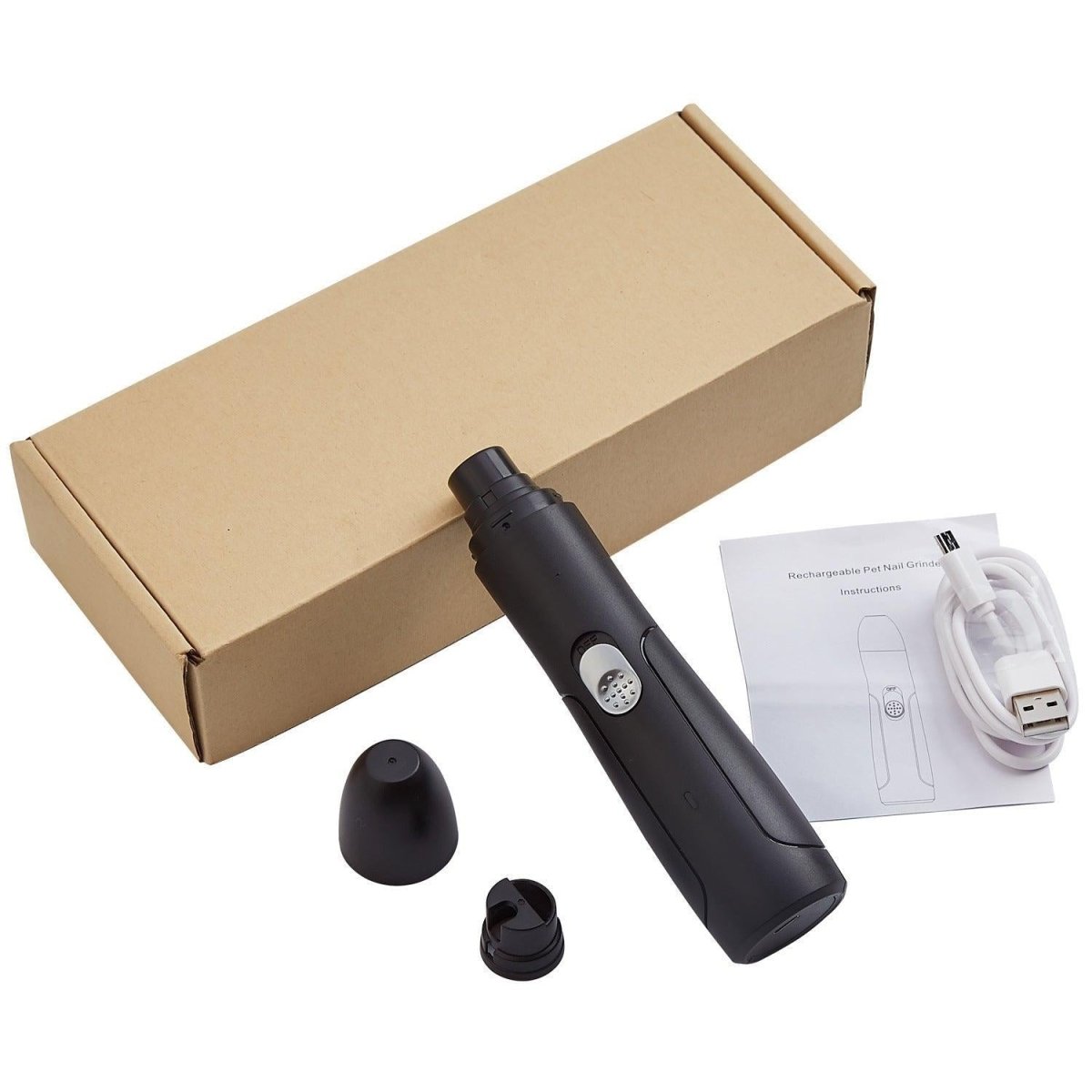 Dog Hugs Cat Rechargeable USB Pet Nail Grinder - Automatic Electric Nail Trimmer for Dogs - Pets Perfect
