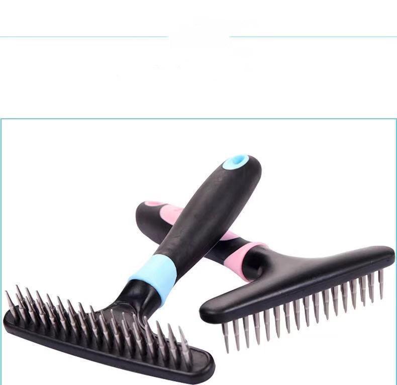Stainless Steel Pin Brush - Professional Hair Removal Comb for Dogs