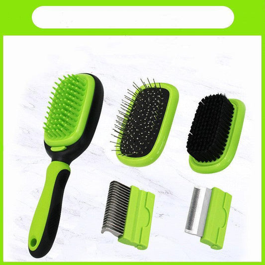 Dog Hugs Cat 5-in-1 Multi-Function Deshedding Tool - Massage & Detangling Brush for Dogs